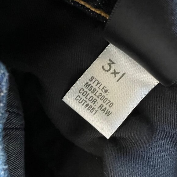 3x1 NYC Men’s M5 Slim Selvedge Raw Denim Jeans Sz 33x28 Made In USA M5SL20070 #1 - Picture 9 of 16